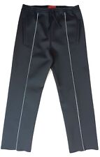 424 Jet Black & White Seam-Detail Track Pants - Size M