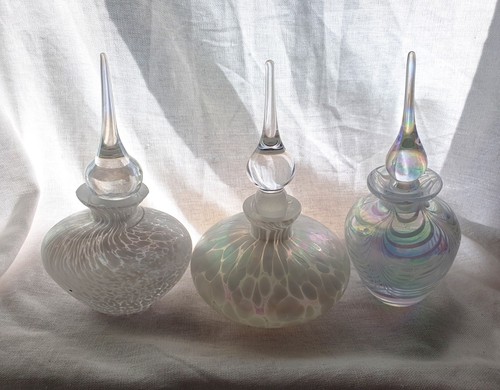 Vintage art glass iridescent - 3,