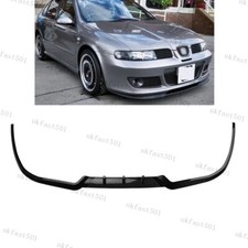 For Seat Leon Mk1 Cupra R Lip Front Bumper Spoiler Splitter Kit ABS Black