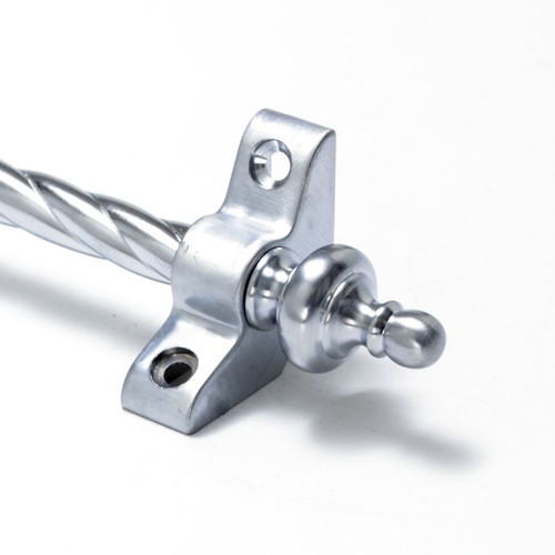Satin chrome stair - stair, rods
