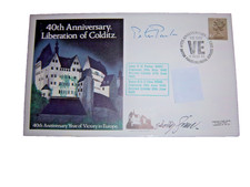 PETER PARKER & B.D.S GINN SIGNED 40th ANNIVERSARY LIBERATION OF COLDITZ COVER