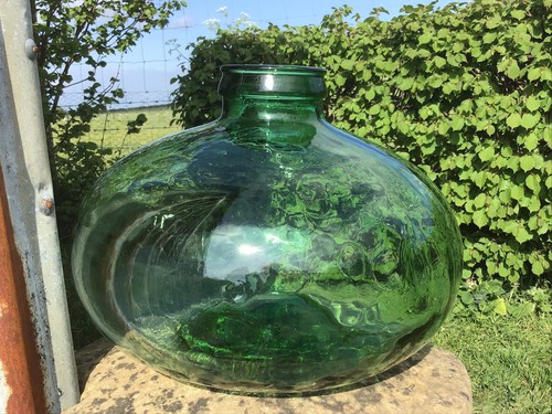 Large vintage green glass - vintage,
