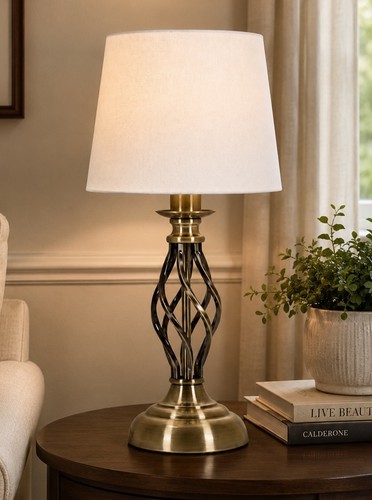 Antique brass barley twist - brass,