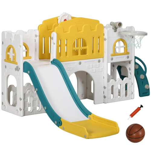 Wooden swing set toddler slide - wooden,