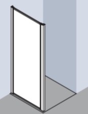 KERMI CADA 800mm SHOWER SIDE PANEL SILVER CATWD08019VPK