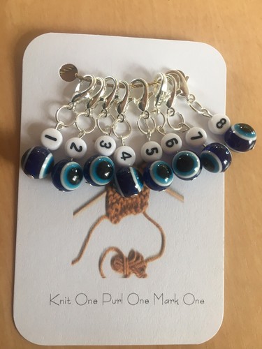 Clip stitch row - row, markers