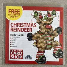 Cross Stitch Card Shop - Christmas Reindeer - Cross Stitch Card Kit - Unopened