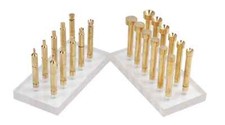 Lapidary Brass Dop Set | Faceting Machine Gemstone Holders Kit of 22 Piece