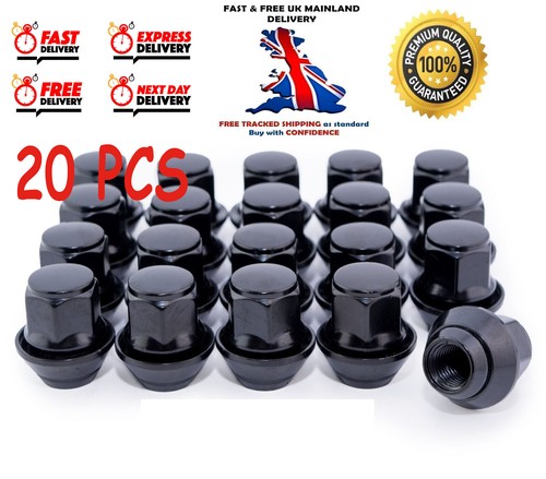 Alloy black wheel nuts - alloy,