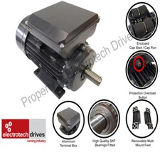 Single Phase Electric Motor 0.18kw- 4kw 240v 1400rpm & 2800rpm B3 B5 B14 B34 B35