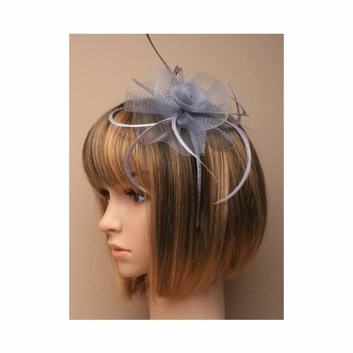 Silver grey feather - silver,