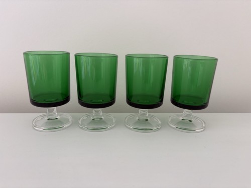 Arcoroc green vintage glasses - vintage,
