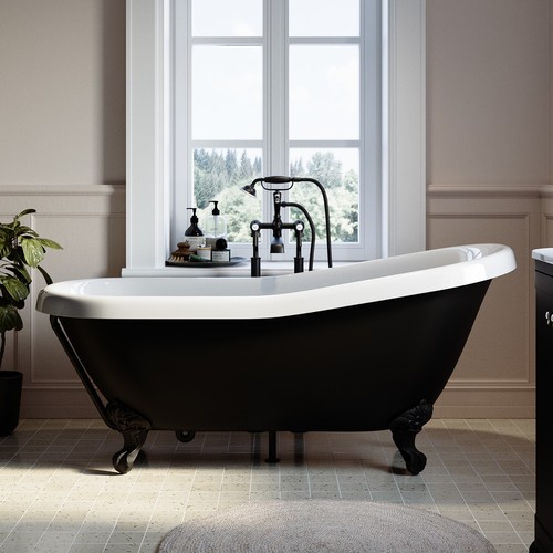 Black freestanding single - black,