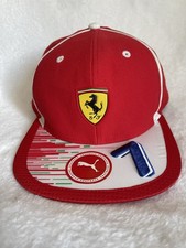Kimi Raikkonen Scuderia Ferrari Racing Flat Brim Cap - Formula 1 - F1 - Puma Hat