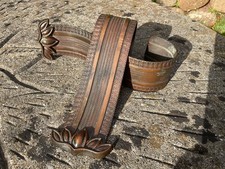 Antique Vintage Pair French Bronze Brass Curtain Tie Backs Pole Holder Bracket