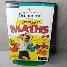BRITANNICA EXELLING AT MATHS PC CD ROM GAME - RARE RETRO SOFTWARE
