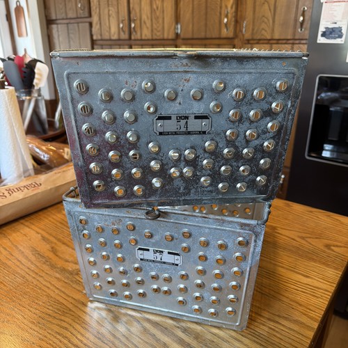 Two vintage metal - metal, gym