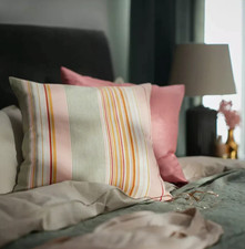 IKEA SOLMOTT Cushion cover, pink multicolour/striped, 50x50 cm