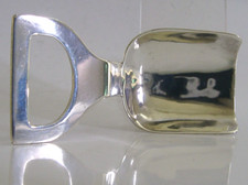 ENGLISH MID CENTURY MODERN STERLING SILVER SHOVEL STYLE CADDY SPOON 1983