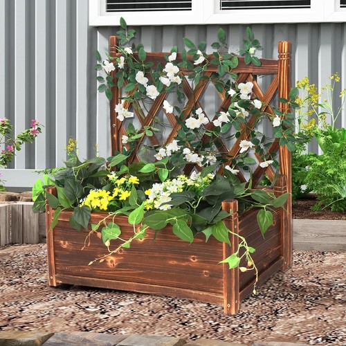 Garden wooden lattice - wooden, planter