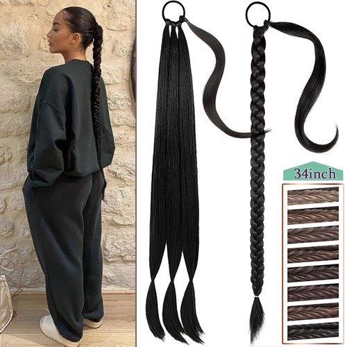Braid ponytail wrap - ponytail, on