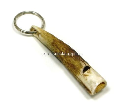 Stag antler whistle keyring - /,