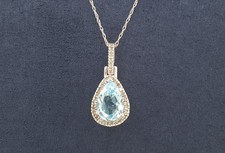 Aquamarine & Diamond Halo
