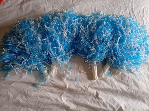Cheerleading pom poms blue - cheerleading,