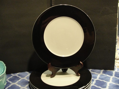 Rosenthal black rim chargers - rosenthal,