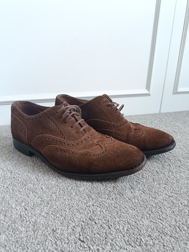 Loake brown suede formal - suede,