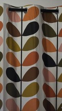 Orla Kiely Multi Stem Pair Lined Eyelet Curtains, Auburn, W229 x Drop 183CM