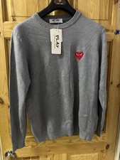 Comme des Garcons Play Grey Crewneck  Jumper Size XL New (OFFER ACCEPTED) 