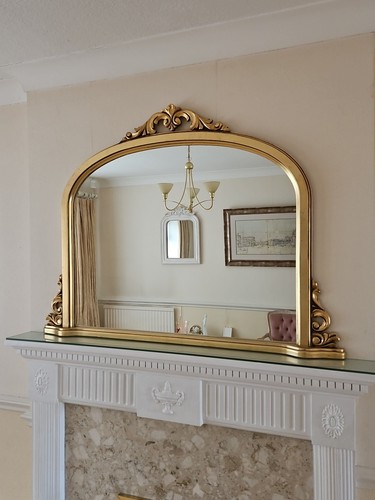 Overmantle mirror with - overmantle,