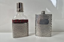Vintage Pewter Hip Flask Pair