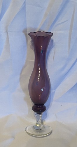 Slim glass bud vase - glass,