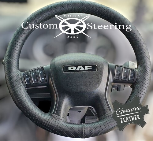 Perforated leather steering - leather,