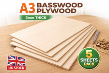 A3 Basswood Plywood Sheets 3mm