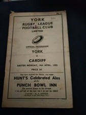 RARE VINTAGE YORK V CARDIFF