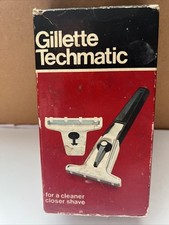 Vintage Gillette Techmatic Safety Razor With Original Box