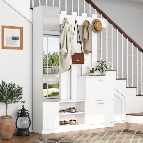 Hall tree coat - rack, shoe