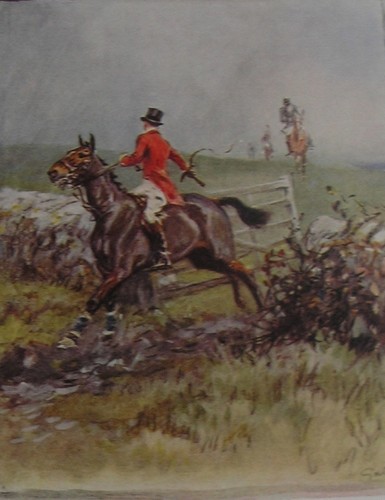 Fox hunting print - fox,