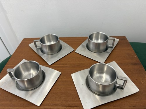 Stainless steel espresso - steel, cups