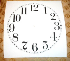 Clock Dial Face paper card 11"