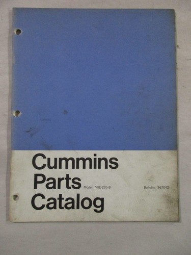 Cummins model v8e 235 - model, parts