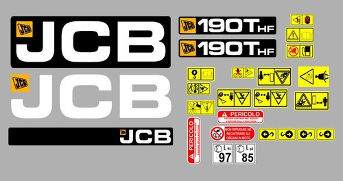Jcb 190t decals stickers - 190t, hf