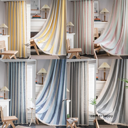 Vintage stripe curtain living - vintage,