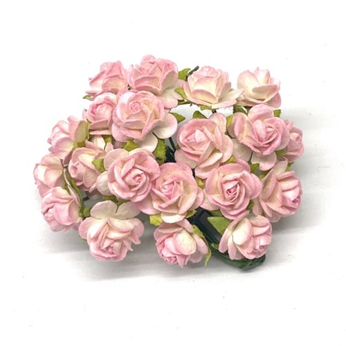 White with pink edge - , open