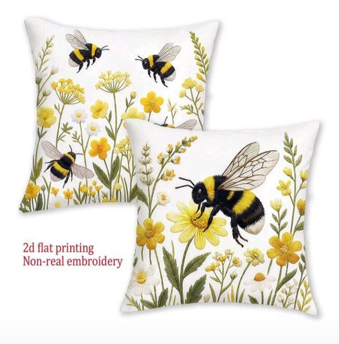 Beautiful yellow printed bee - printed,