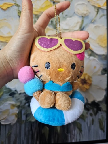 Tan hello kitty keychain - tan,