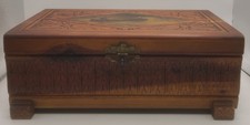 1940s Cedar Trinket Box Hand